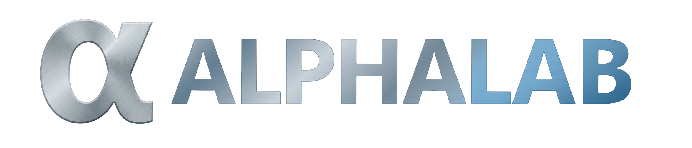 Gradient text reading 'ALPHALAB' with green to yellow coloring on a black background.